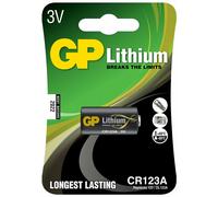 GP Lithium Fresh photo cell, CR123A, 3V, Blister Packed - 16.8 x 34.5mm