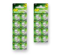 GP Batteries Alkaline LR41 Button Cell - Chrome/Black/Red (Pack of 10)