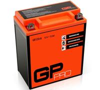 GP-PRO Gel Battery GB12A-A 12V 12Ah 165A Maintenance-Free Moto Battery | sealed pre-charged, pos terminal left, 133 mm x 80 mm x 161 mm, 4kg, similar YB12A-A, YTX14AH-BS, YB12A-B