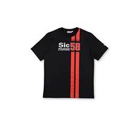 GP Racing Sic58 Squadra Corsica 58 Official MotoGP Logo T-Shirt, Black, S