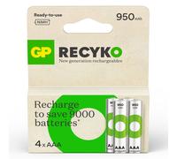 G & P Naturarznei Rechargeable Batteries ReCyko AAA 950mAh NiMH 1.2V Pack of 4 5yr warranty