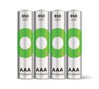 GP ReCyko AAA Battery NiMH 850 mAh 1.2 V, Pack of 4 AAA Rechargeable Batteries, Very Low Self-Discharge, Pre-Charged for Immediate Use