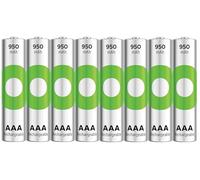 GP Recyko AAA Rechargeable Batteries 950 mAh Pack of 8 Eco Friendly Batteries Rechargeable Up to 500 Times and Ready to Use