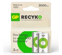 GP Recyko C Size 3000mAh Rechargeable Batteries