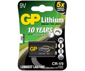 GP Smoke Detector Alarm Long Lasting CR-V9 9V Lithium Replacement Battery