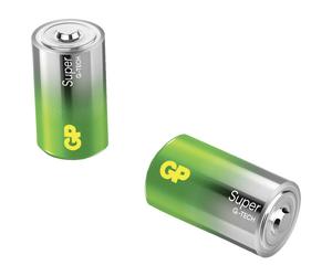 GP SUP13A313S4 Super Alkaline D Battery 1.5V 4 pieces G-TECH Long Life