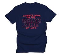 GP-Tees Always Look On The Darkside Space Wars Sci Fi Movie Film Inspired Premium Quality Modern Fit T-Shirt Top for Men (Navy - XX-Large)