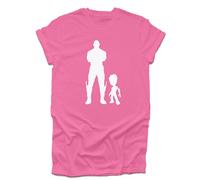 GP-Tees Baby Groot Cartoon Super Hero Movie & Comic Book Fan Premium Quality Loose Fit T-Shirt Top for Ladies (Azalea Pink - Medium)
