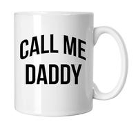 GP-Tees Call Me Daddy Funny Novelty Ceramic Mugs for Men, Women, Home & Work