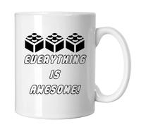 GP-Tees Everything is Awesome Cool Novelty Ceramic Mugs for Men, Women, Home & Work