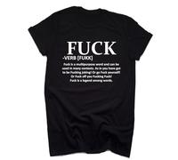 GP-Tees F Verb Funny Rude Humor Premium Quality Loose Fit T-Shirt Top for Ladies - Black / 16