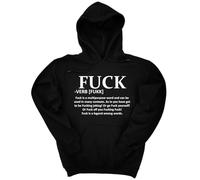 GP-Tees F Verb Funny Rude Humor Premium Quality Unisex Hoodies for Men and Women - Black/XXL