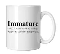 GP-Tees Immature Funny Novelty Ceramic Mugs for Men, Women, Home & Work