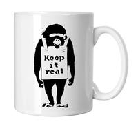 GP-Tees Keep It Real Cool Novelty Ceramic Mugs for Men, Women, Home & Work