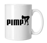 GP-Tees Pimp Funny Cool Novelty Ceramic Mugs for Men, Women, Home & Work