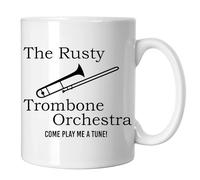 GP-Tees The Rusty Trombone Funny Novelty Ceramic Mugs for Men, Women, Home & Work