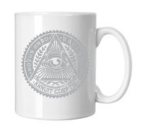 GP-Tees Vintage Illuminati Cool Novelty Ceramic Mugs for Men, Women, Home & Work