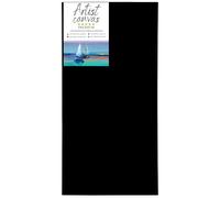 GP TONER Canvas for Painting Cotton Black Stretched Canvas for Painting Wooden Frames 16x32 in