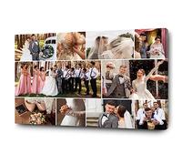 GP TONER Personalized Canvas Prints with Your Photos Custom Multi Image Collage Wall Art Digital Printing Gifts Multi Photo Ready to Hang 28x20 in