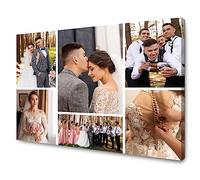 GP TONER Personalized Canvas Prints with Your Photos Custom Multi Image Collage Wall Art Digital Printing Gifts Multi Photo Ready to Hang 16x12 in
