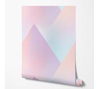 GP TONER Wallpaper Geometric Pastel Pattern Triangles Modern Design wall décor for Kitchen Living Room Bedroom Hallway UV-Resistant Non-Woven Wallpaper 394 x 20 in