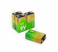 GP Ultra 9V PP3 Batteries 4 Pack - Smoke & Fire Alarms - 7 Yr Life