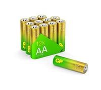 GP Ultra Alkaline Batteries AA 1.5 V (Mignon, LR6), G-TECH Longlife Technology, Ideal for Energy-Hungry Applications, Pack of 12 AA Batteries Ultra Alkaline