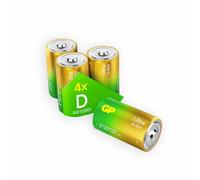 GP Ultra Alkaline D Batteries - Pack of 4 | Long-Lasting Power for Torches, Toys & Home Devices | 1.5V LR20 | 10-Year Shelf Life | Leak-Proof Design (4 x D)