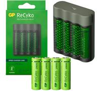GP M451 USB battery charger + 4x ReCyko AA 2600mAh batteries