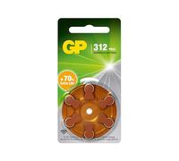 GP ZA312 PR41 Hearing Aid Batteries 1.45 V Zinc Air Pack of 6