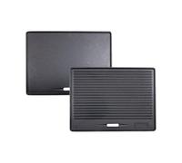 GP1 Grill Plate for Pro/Red Series Reversible Plate Cast Iron Pizza Plate Grill Accessories Universal 4.15 kg 40 x 30 cm Grill Attachment Ribbed & Smooth Enamel Coating Surface Usable Solid Black