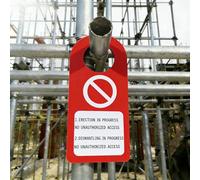 GP4 10 Pcs Scaffold Status Tag, Safety Tag, Inspection Tag - Double-Sided “Erection in Progress - NO Unauthorized Access” / “DISMANTLING in Progress”, Red “Do Not Use”, Authorized Personnel Only