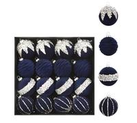 GPANZHIFA 6cm/16pcs Flocked Christmas Ball Set, Christmas Tree Ornaments
