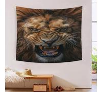 GPARSDDIO 3D Lion Printed Wall Blanket Home Decoration Bedding Poster Wall Art Tapestry Wall Hanging Tapestry Soft Polyester for Living Room Bedroom Dorm Decor 130cmx150cm