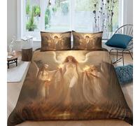 GPARSDDIO Angel Duvet Cover Sets 3 PCS Hotel Quality Quilt Cover Bedding Set Bed Covers with Pillowcases with Zipper Closure Ultra Soft Hypoallergenic Microfiber Double（200x200cm）