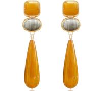 GPASTG Handmade Sparkly Crystal Large Resin Teardrop Square Dangle Drop Earrings Vintage Bohemian Oval Geometry Stud Earrings for Women, XL, Resin, No Gemstone