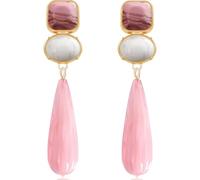 GPASTG Handmade Sparkly Crystal Large Resin Teardrop Square Dangle Drop Earrings Vintage Bohemian Oval Geometry Stud Earrings for Women, XL, Resin, No Gemstone