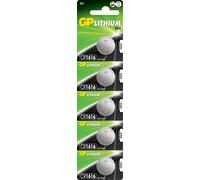 gpbattery CR1616, 3V, 55mAh, 1.6x16.0mm, 5pc/card.