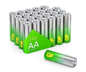 gpbattery GP AA Alkaline Batteries 24 Pack | Long Lasting Double A Batteries (LR6 1.5V) for Torches, Toys, Remotes, Clocks & Household Devices | Reliable Everyday Batteries AA Pack Bulk Value Supply | Powers torches, remote controls, toys and clocks with a reliable, long-lasting energy supply for busy everyday use.