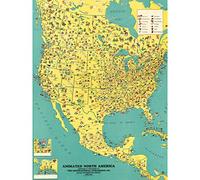 GPC 1944 Pictorial Map North America Industry Large Print Poster Wall Art Decor Picture