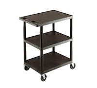 Super Strength Mobile Shelf Trolley 3 Shelves 150 kg 610 x 458 x 840 mm Black