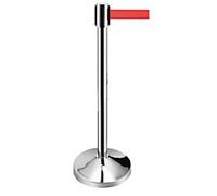 GPC Belt Barrier 35 x 35 x 93 cm Red, Silver RPLS1R