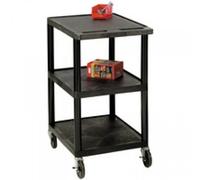 GPC Pet Products Service Trolley GI341L 3-Shelf Black