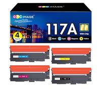 GPC Image Toner Cartridges Replacement for HP 117A W2070A W2071A W2072A W2073A Compatible with Color Laser 150a 150nw 150w MFP 178nwg 179fwg 178nw 179fnw (Black Cyan Magenta Yellow, 4-Pack)