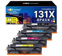 GPC Image Toner Cartridges Replacement for HP 131X 131A CF210X CF211X CF213X CF212X Compatible with LaserJet Pro 200 color M251n M251nw MFP M276n M276nw (Black Cyan Magenta Yellow,4-Pack)