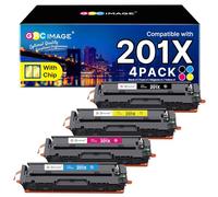 GPC Image Toner Cartridges Replacement for HP 201X 201A CF400X CF400A Compatible with Color LaserJet Pro M252n M277n MFP M252dw M277dw M274n M277c6 (Black Cyan Magenta Yellow, 4-Pack)