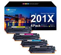 GPC Image Toner Cartridges Replacement for HP 201X 201A CF400X CF400A Compatible with Color LaserJet Pro M252n M277n MFP M252dw M277dw M274n M277c6 (Black Cyan Magenta Yellow, 4-Pack)