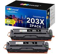 GPC Image Toner Cartridges Replacement for HP 203X 203A CF540X CF540A Compatible with Color Laserjet Pro MFP M281fdw M281fdn M280nw M254dw M254nw M254dn(Black, 2-Pack)