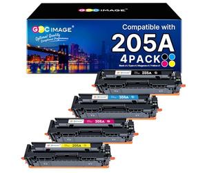 GPC IMAGE 205A Toner Compatible with HP 205A CF531A CF532A CF533A CF530A for HP Color Laserjet Pro MFP M181fw Toner M180n M181n M180nw M180fw M154a M154nw (Black Cyan Yellow Magenta, Pack of 4)