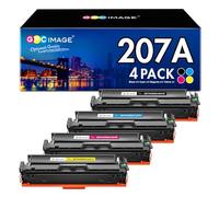 GPC Image 207A Toner Compatible with HP 207 A 207X for Color Laserjet Pro MFP M283fdw M283fdn M282nw for Color Laserjet Pro M255dw M255nw W2210A W2210X W2211A W2212A W2213A (Without Chip, Pack of 4)